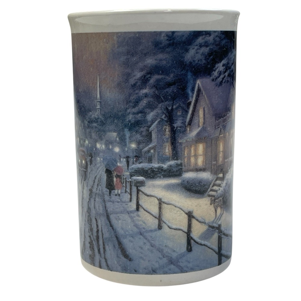 Thomas Kinkade Hometown Christmas Memories Mug 2008 Winter Scene DesignPac